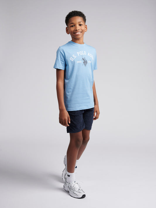 Boys Signature Arch Print T-Shirt in Allure