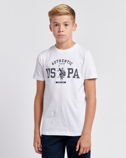 Boys Authentic Graphic T-Shirt in Bright White