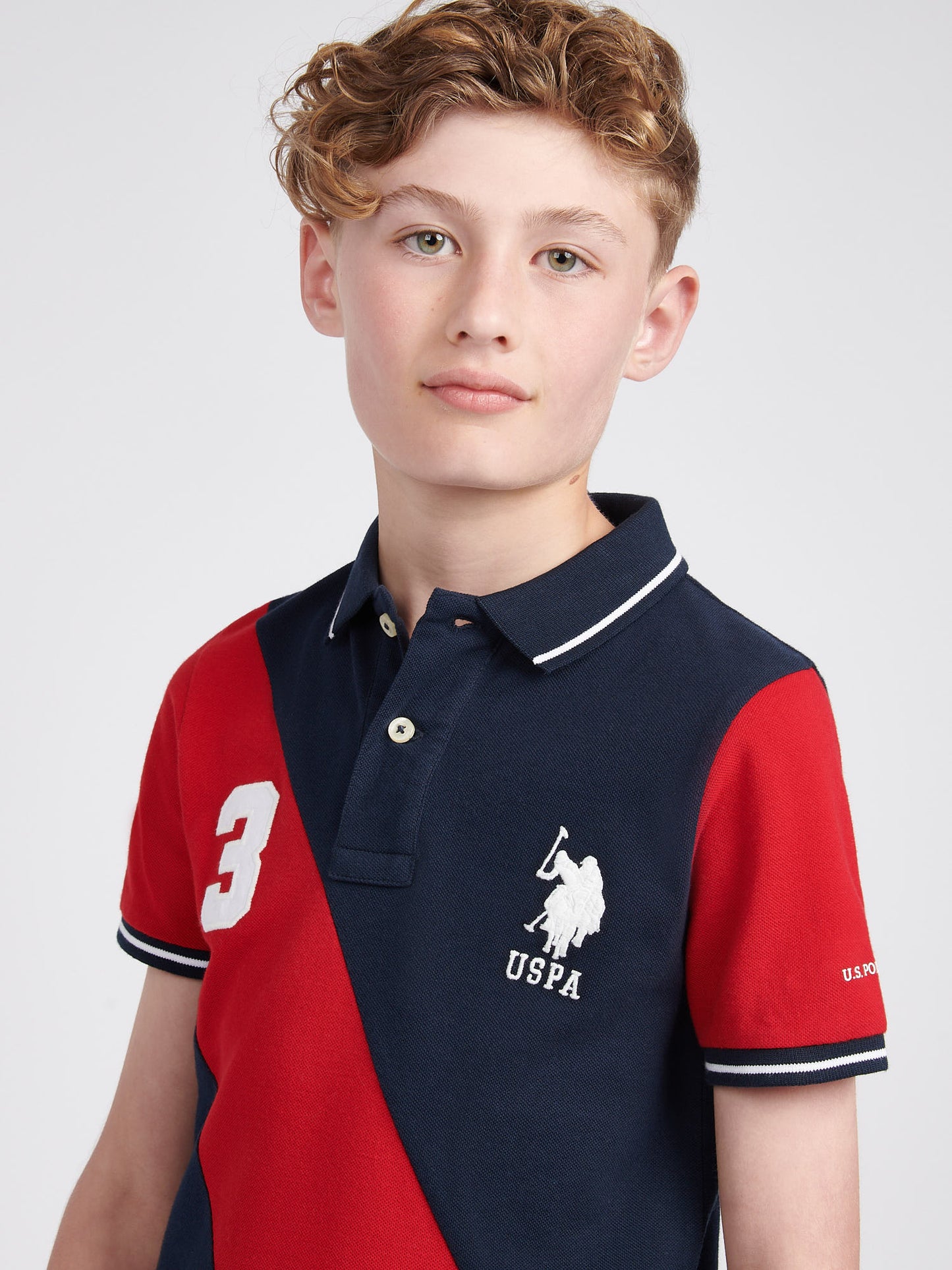Boys Sash Polo Shirt in Dark Sapphire Navy