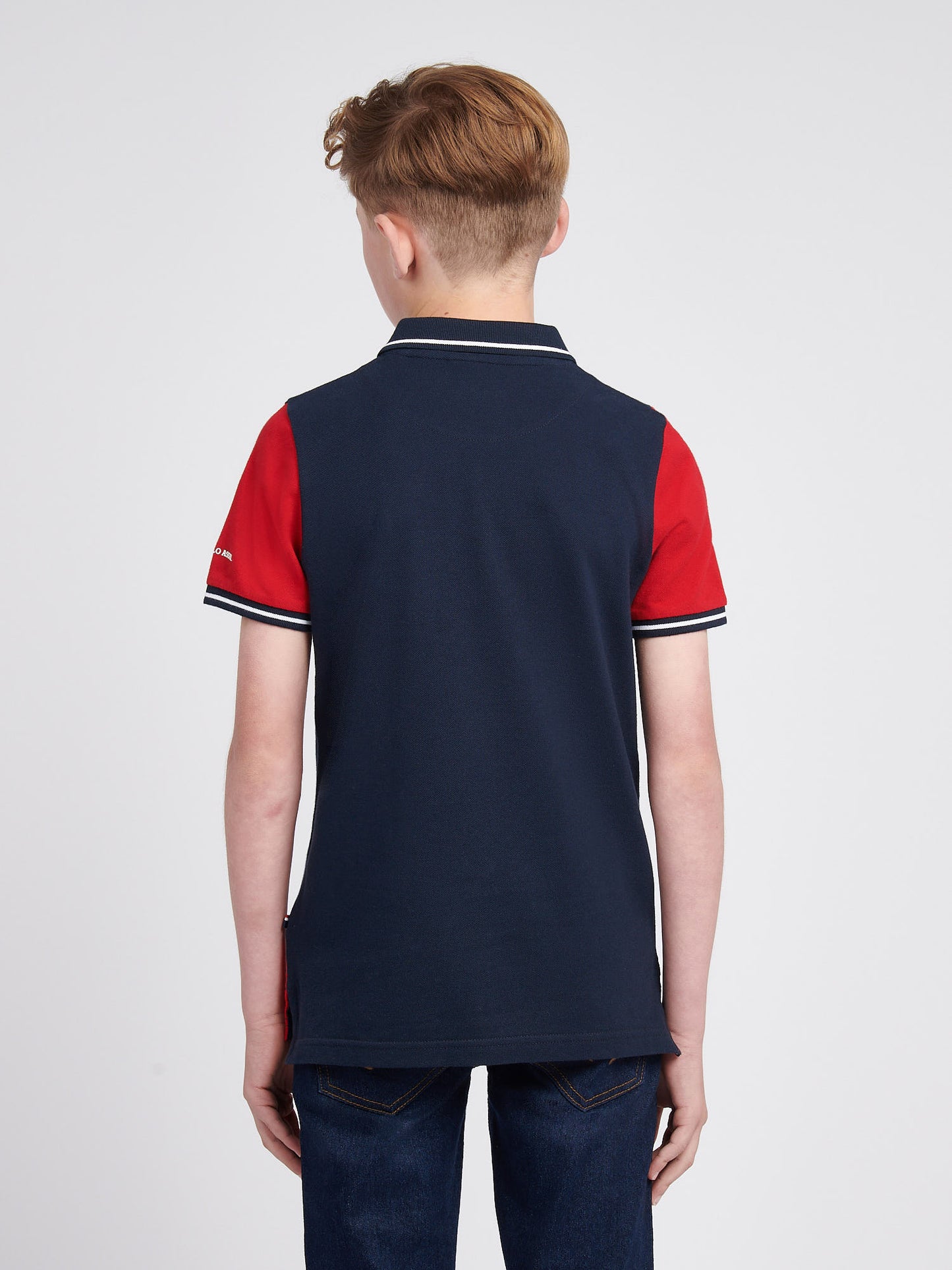 Boys Sash Polo Shirt in Dark Sapphire Navy