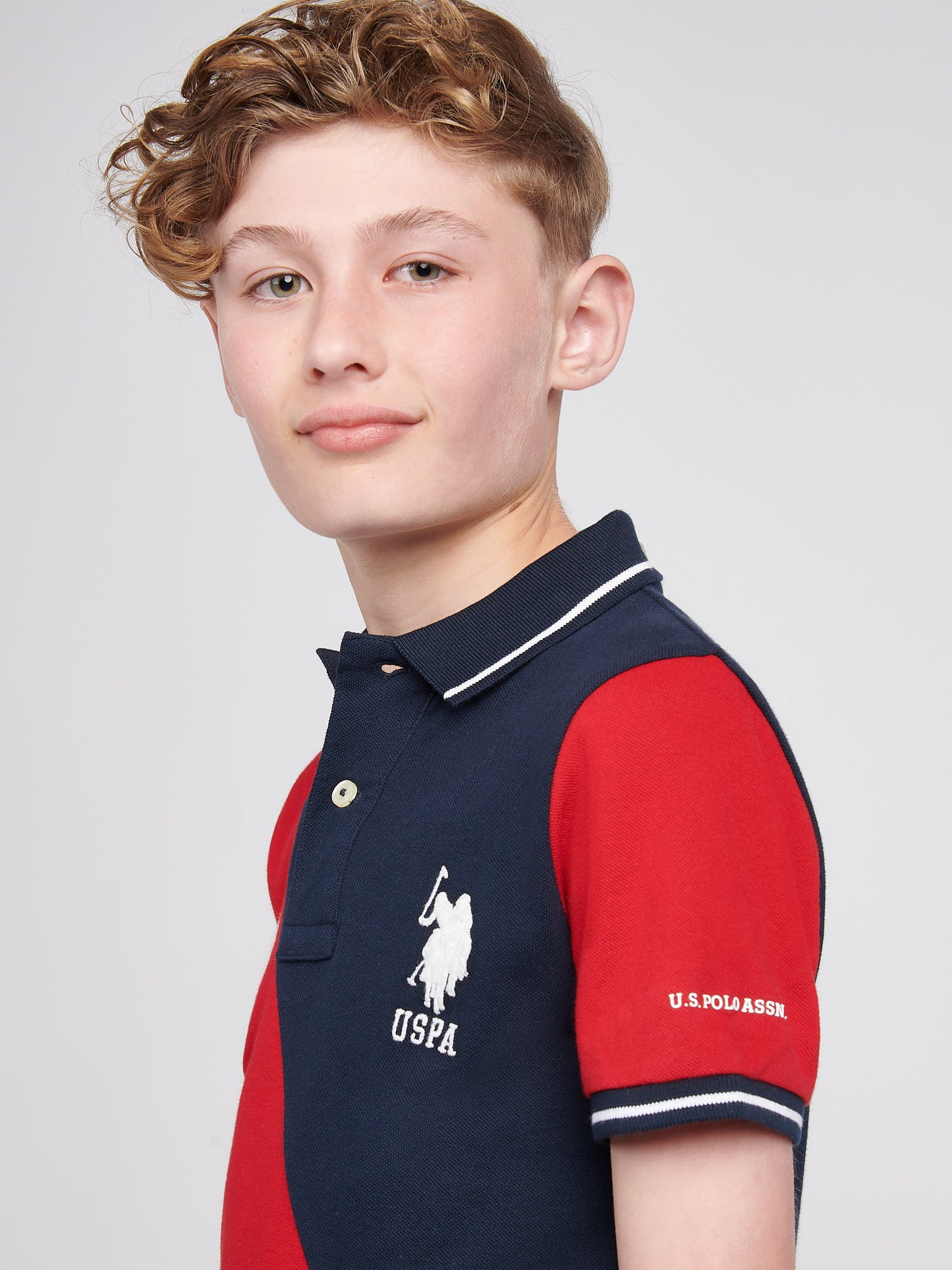 Boys Sash Polo Shirt in Dark Sapphire Navy
