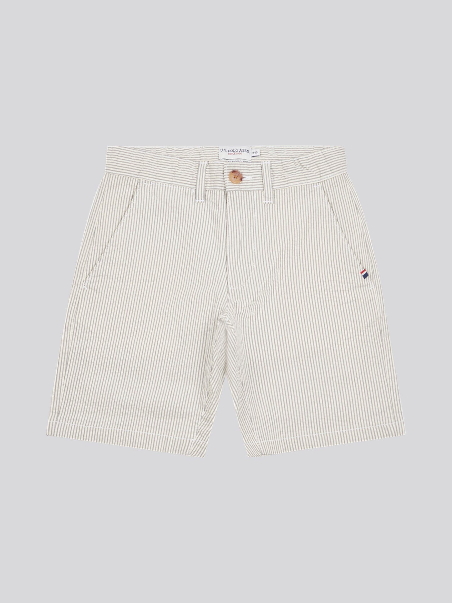 Boys Seersucker Chino Short in Northern Droplet