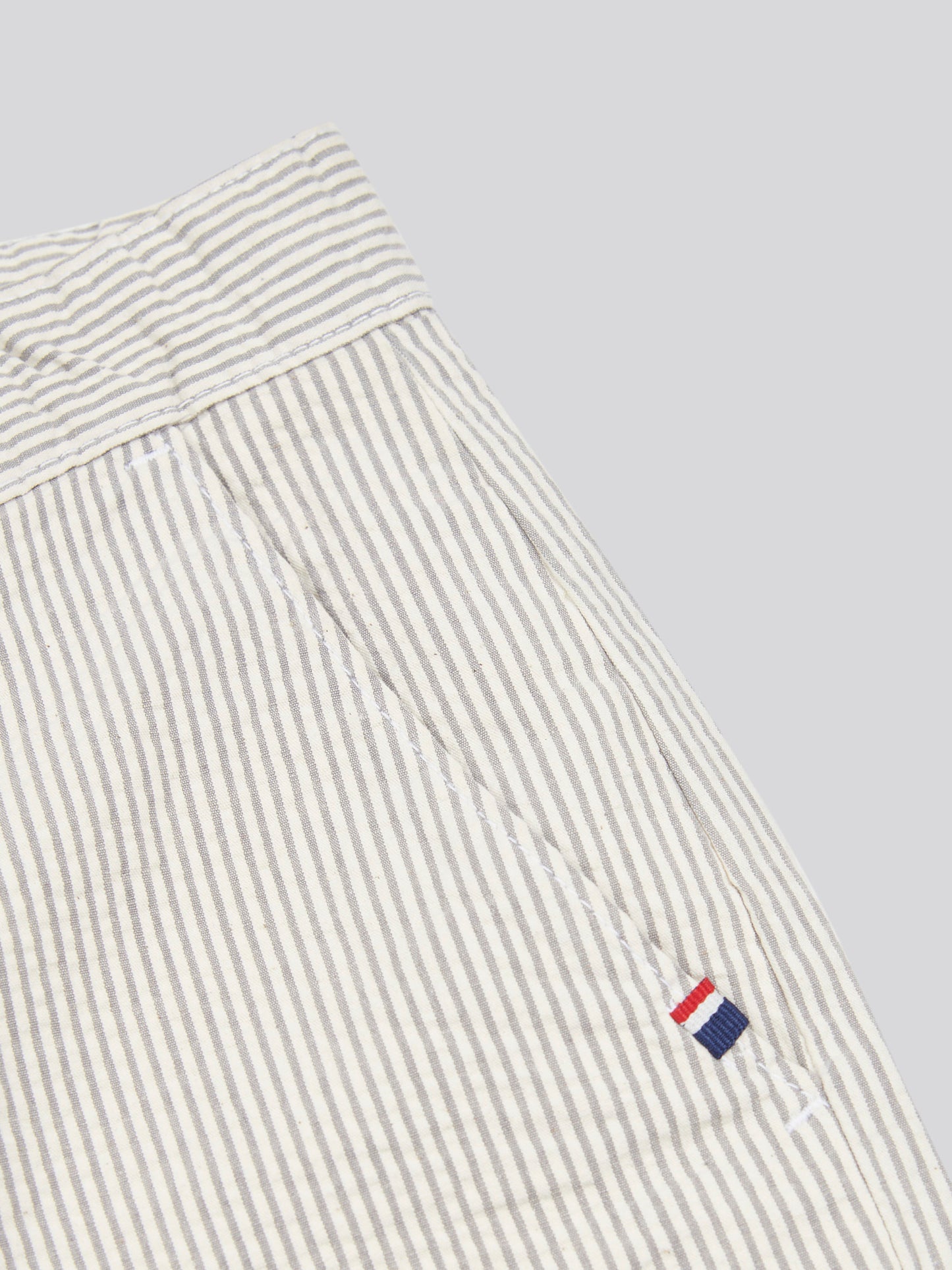 Boys Seersucker Chino Short in Northern Droplet