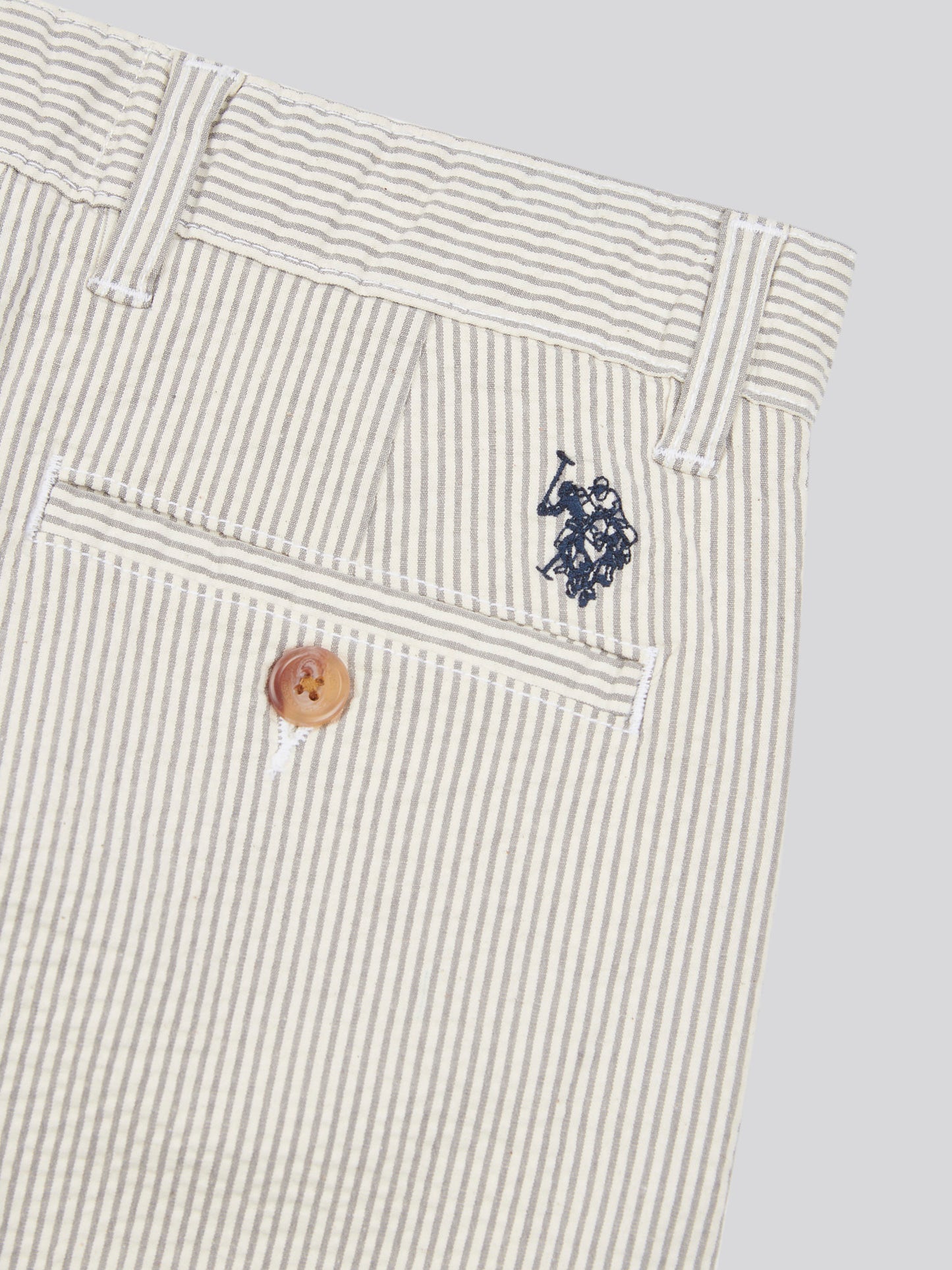 Boys Seersucker Chino Short in Northern Droplet