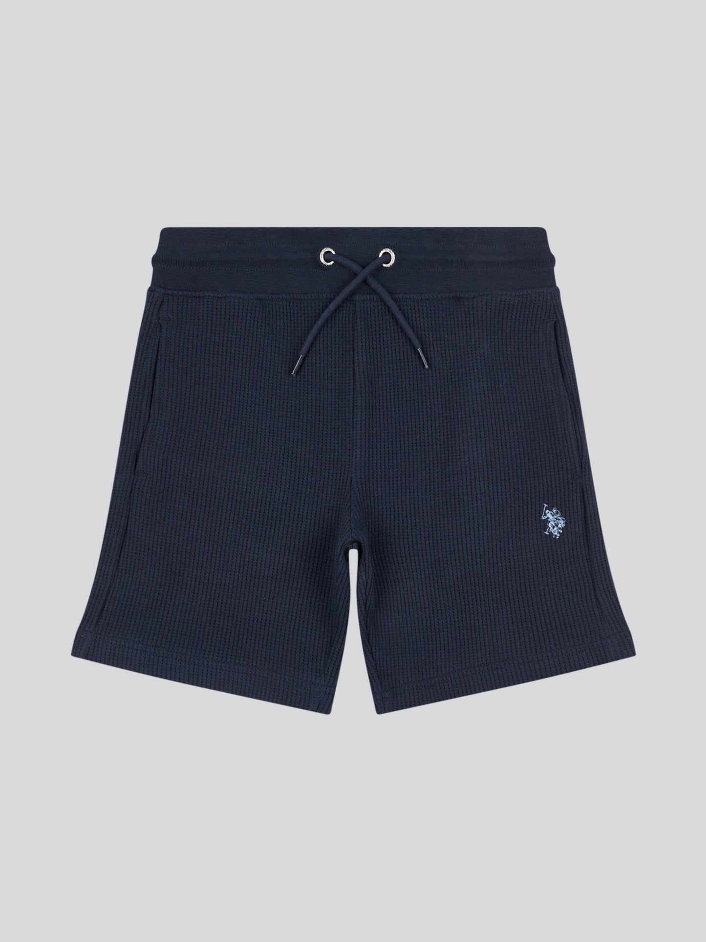 Boys Waffle Texture Short in Dark Sapphire Navy / Moonlight Blue DHM