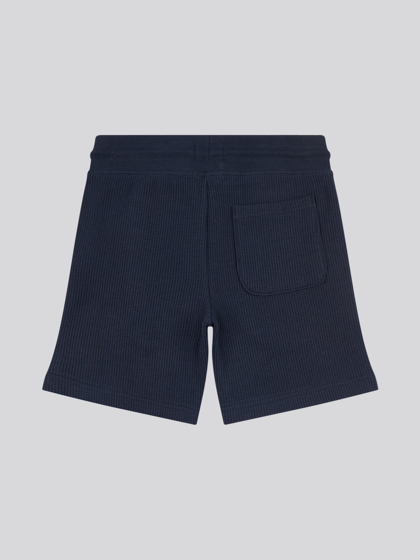 Boys Waffle Texture Short in Dark Sapphire Navy / Moonlight Blue DHM