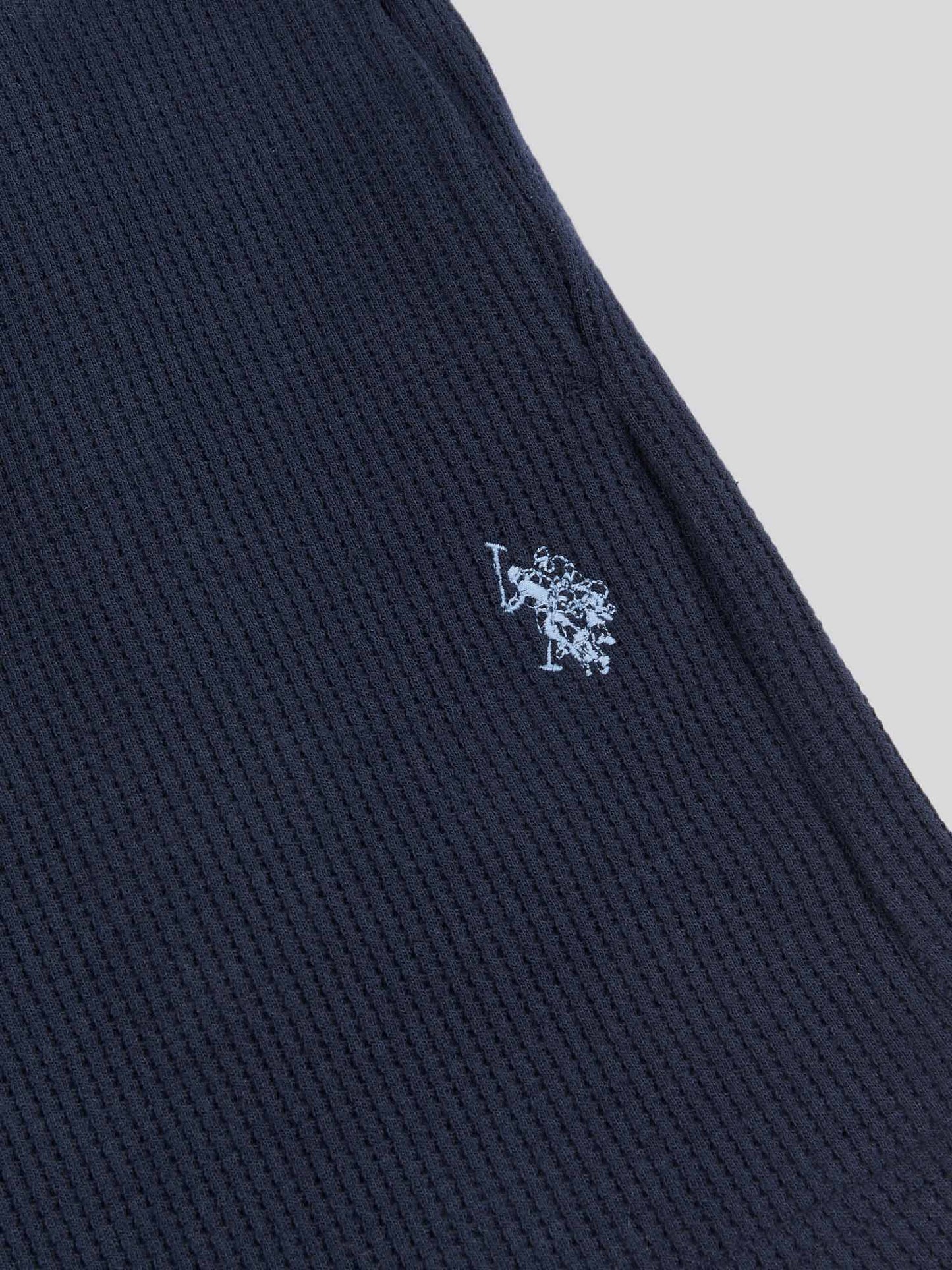 Boys Waffle Texture Short in Dark Sapphire Navy / Moonlight Blue DHM