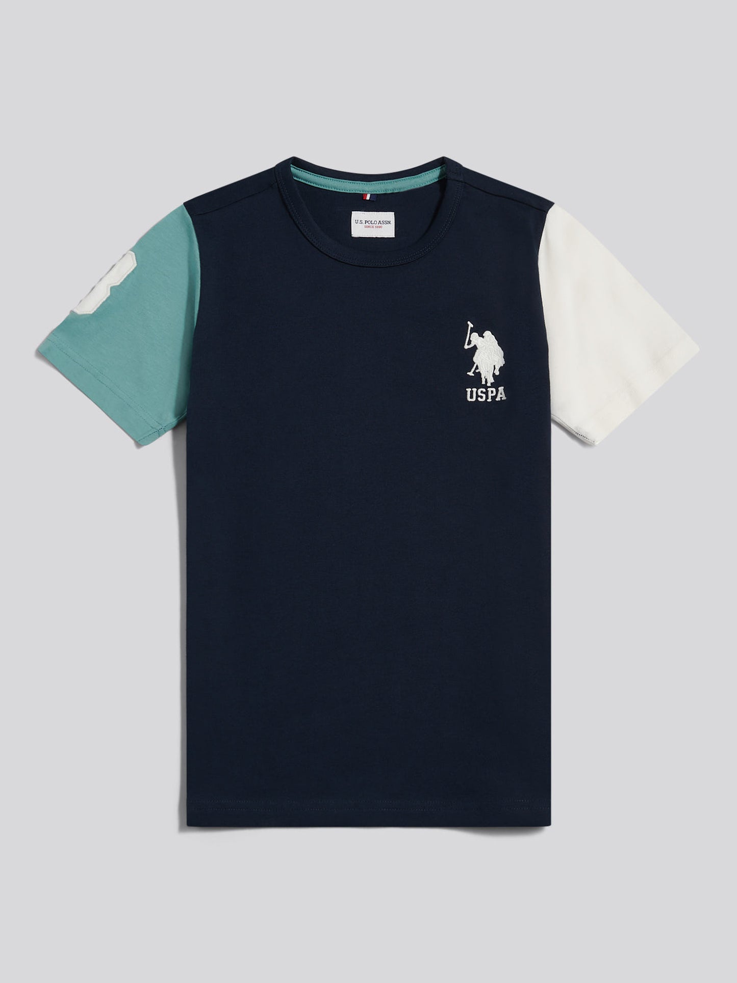 Boys Player 3 Colour Block T-Shirt Dark Sapphire Navy