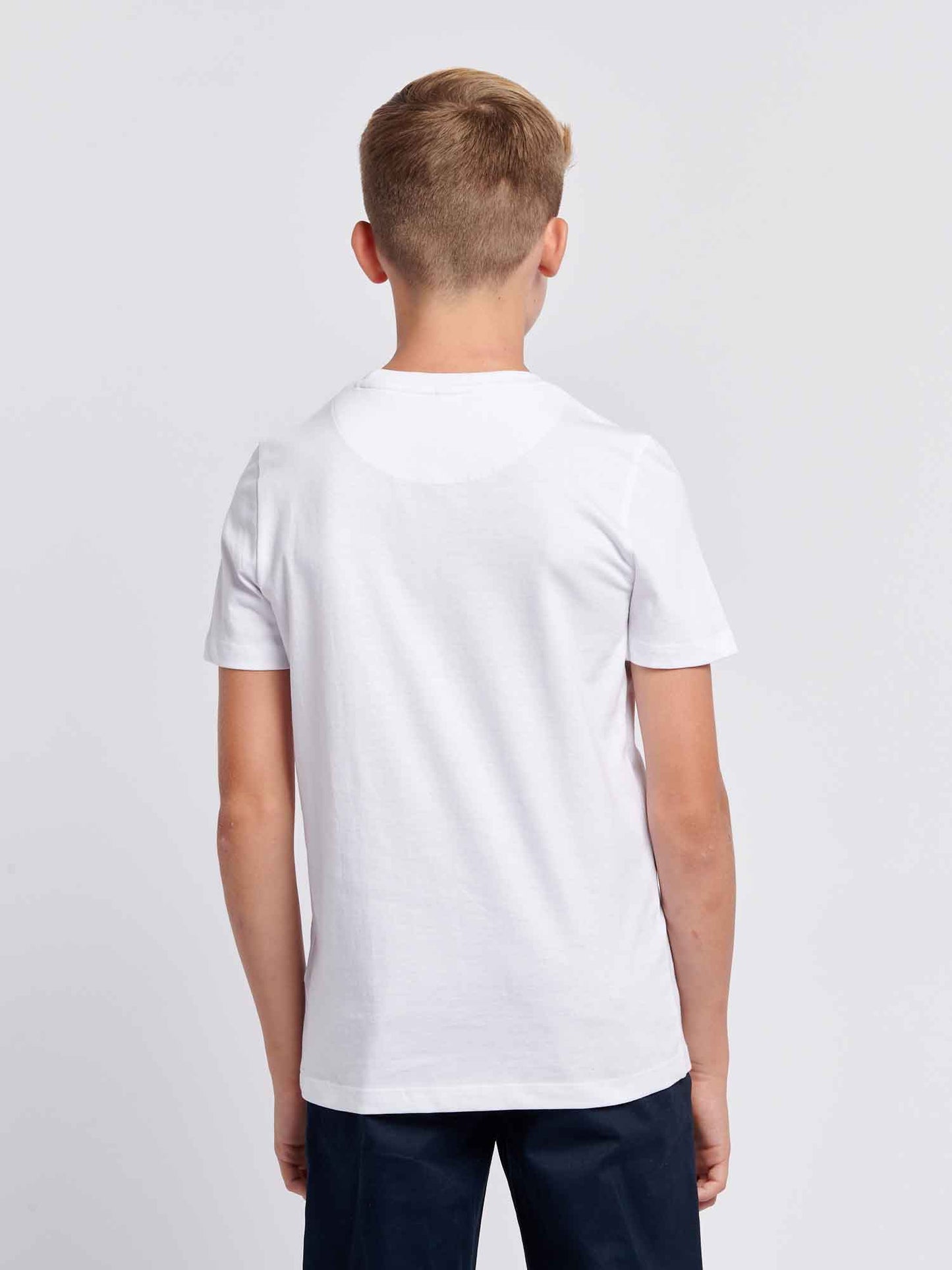 Boys USPA Print Graphic T-Shirt in Bright White