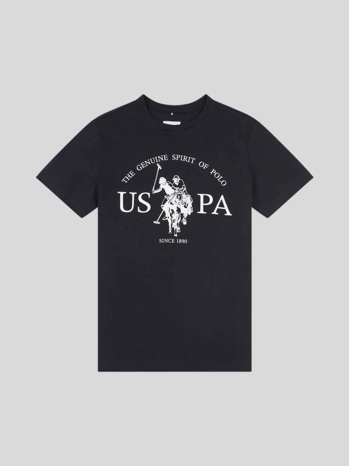 Boys USPA Print Graphic T-Shirt in Black