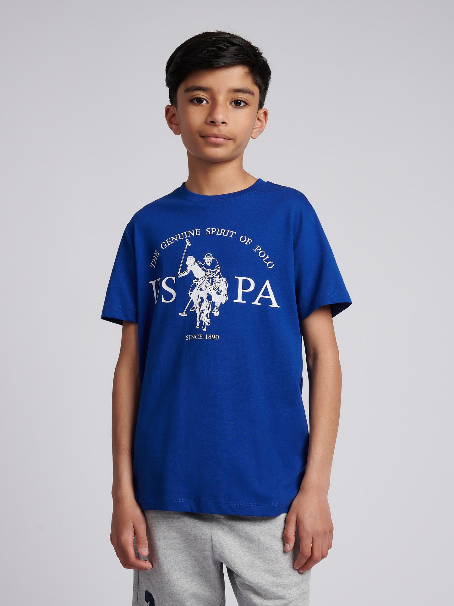 Boys USPA Print Graphic T-Shirt in Sodalite Blue