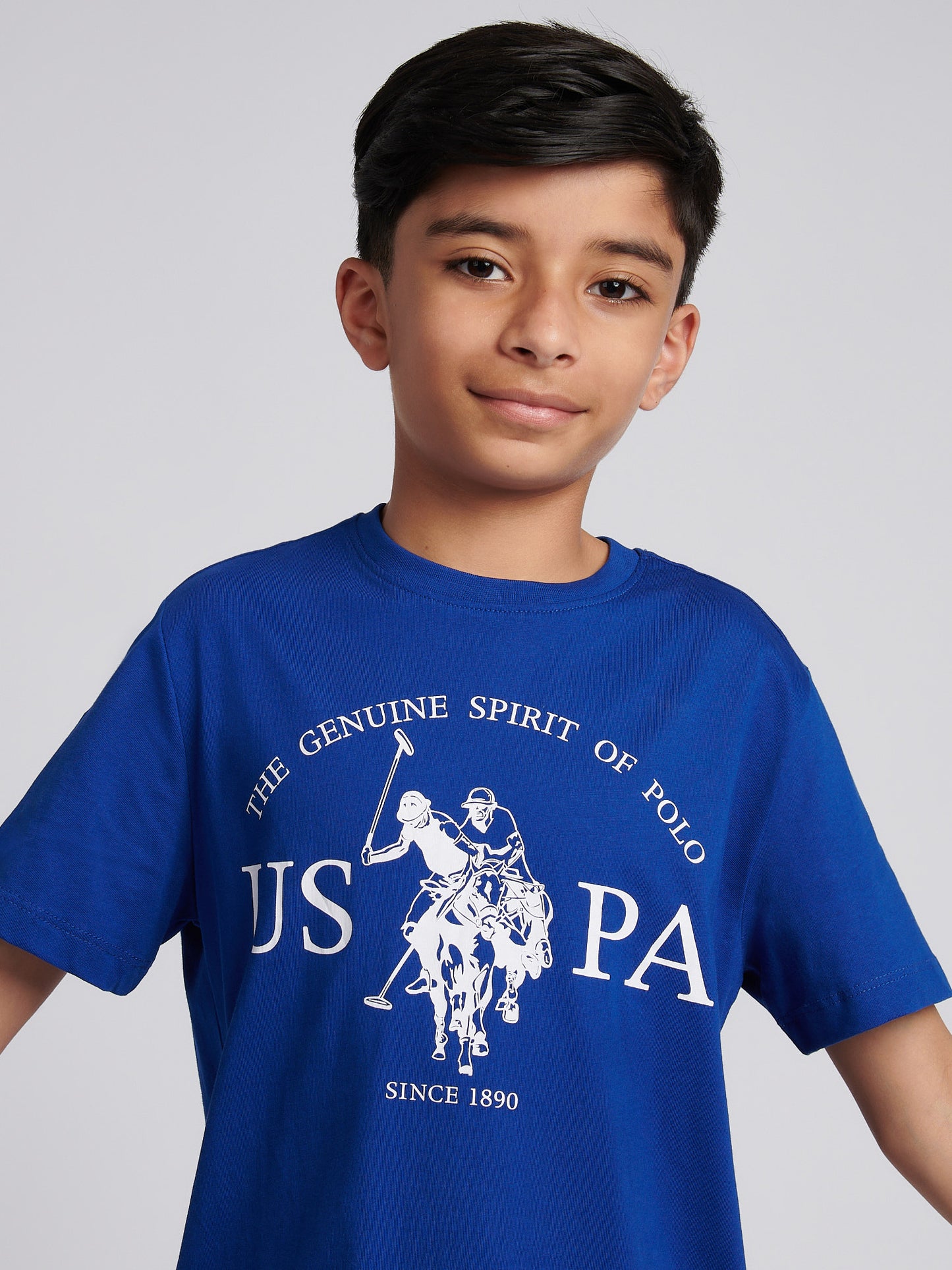 Boys USPA Print Graphic T-Shirt in Sodalite Blue