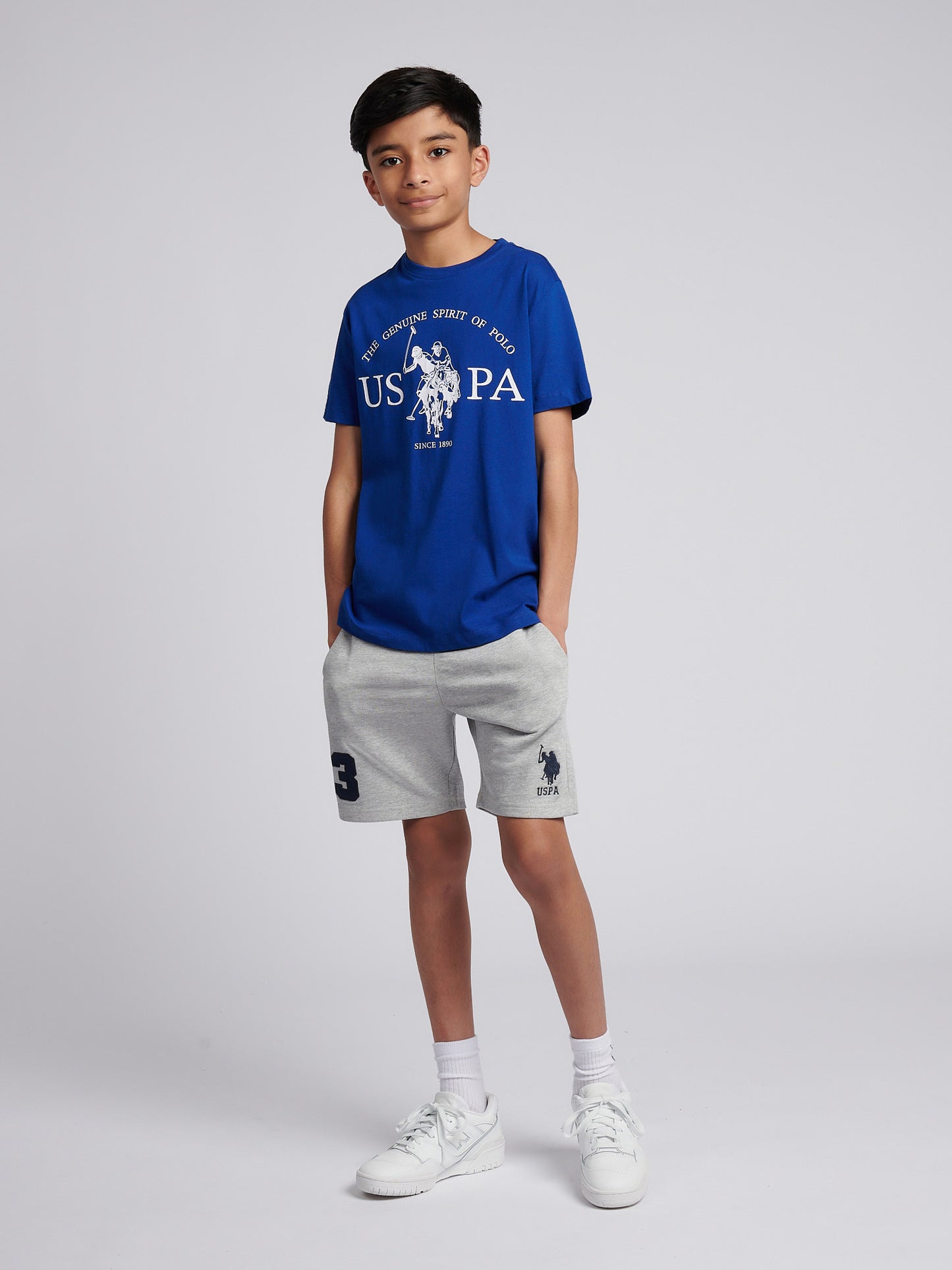 Boys USPA Print Graphic T-Shirt in Sodalite Blue
