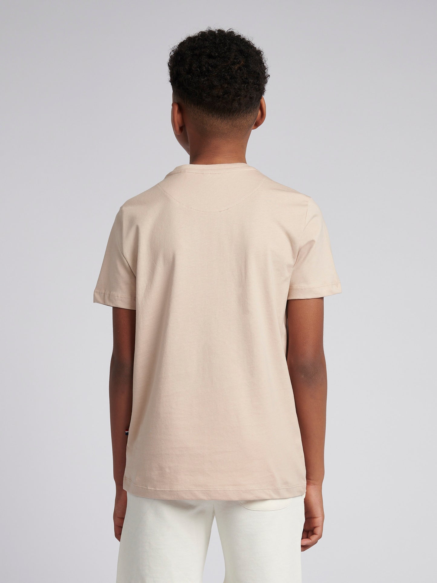 Boys USPA Circle Print T-Shirt in Doeskin
