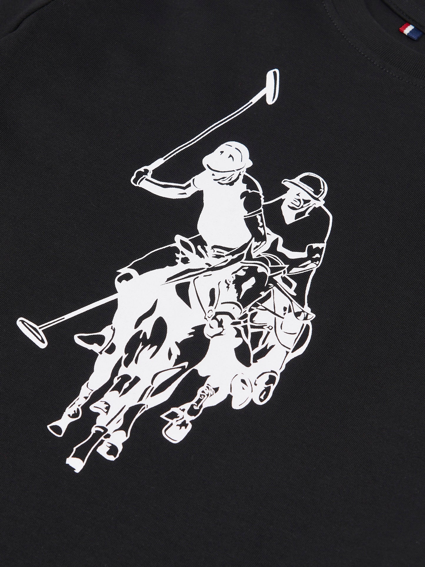 Boys Double Horsemen Graphic T-Shirt in Black