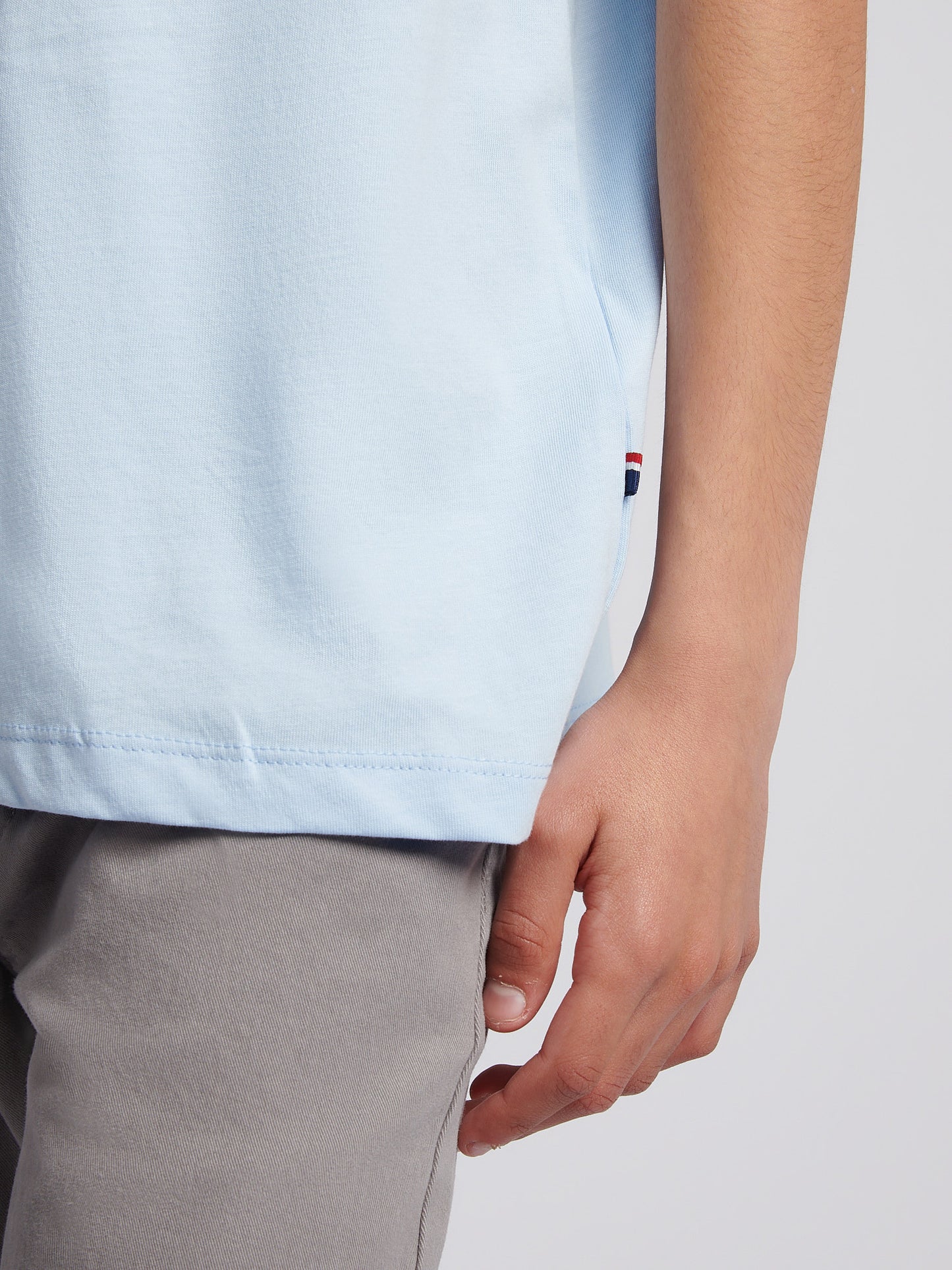 Boys Double Horsemen Graphic T-Shirt in Chambray Blue