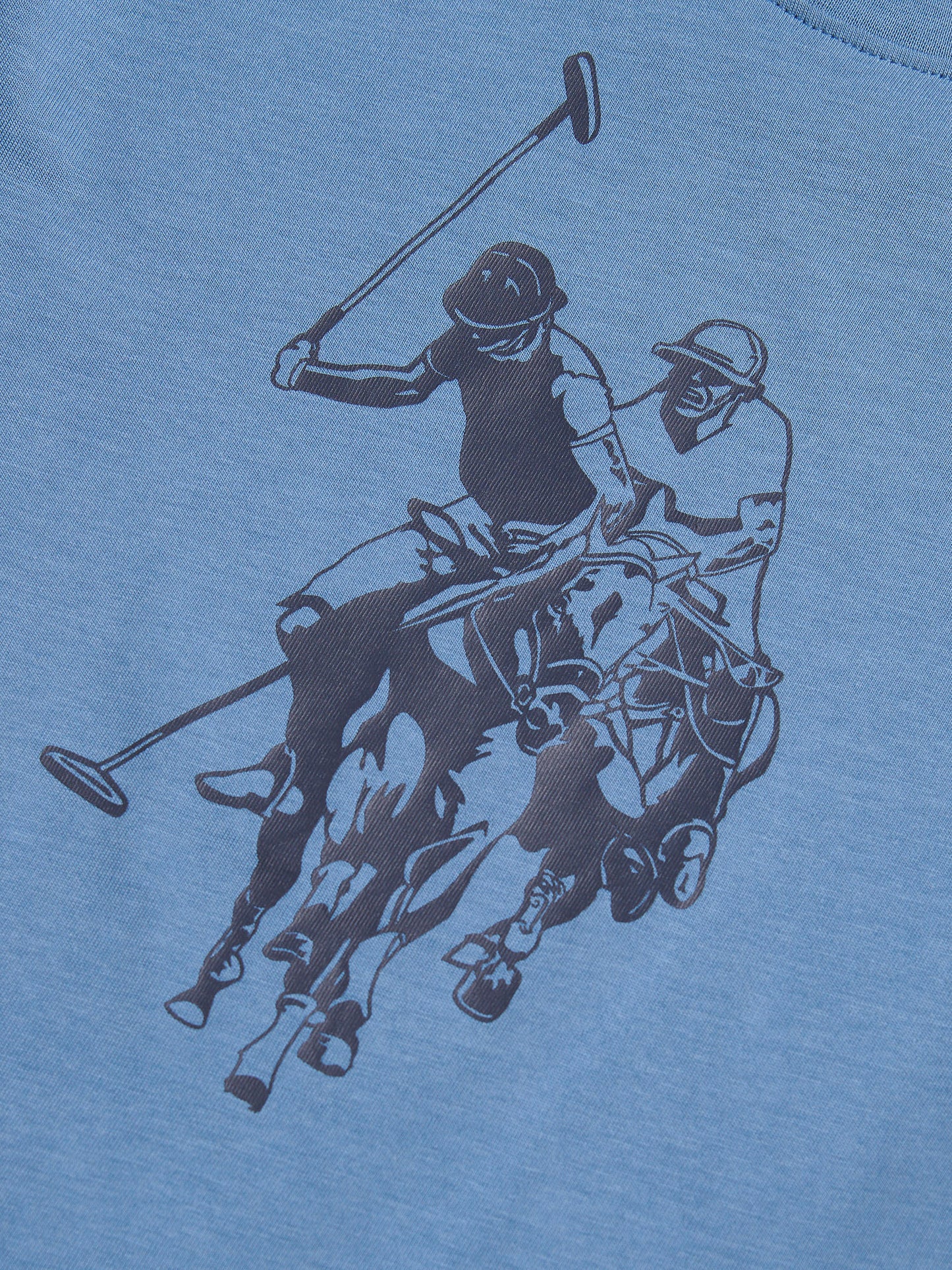 Boys Double Horsemen Graphic T-Shirt in Blue Horizon