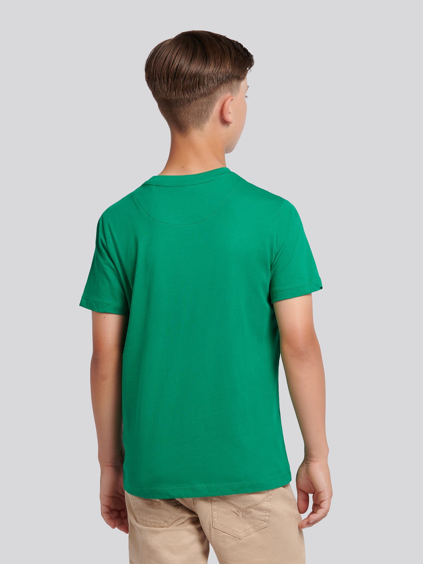 Boys Double Horsemen Graphic T-Shirt in Lush Meadow