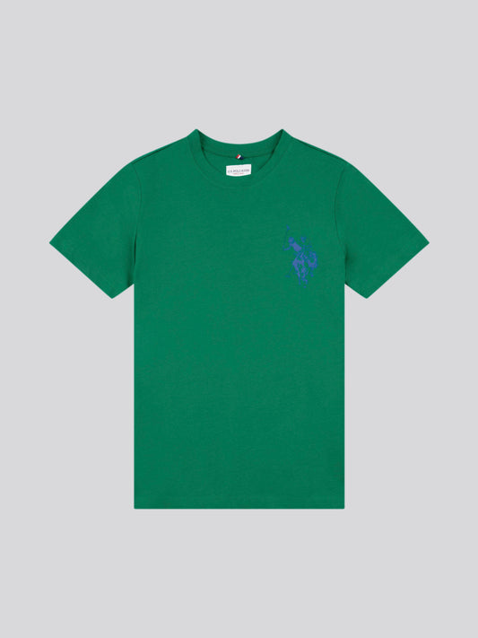 Boys Large Double Horsemen Graphic T-Shirt in Lush Meadow