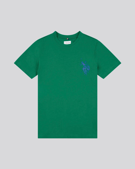 Boys Large Double Horsemen Graphic T-Shirt in Lush Meadow