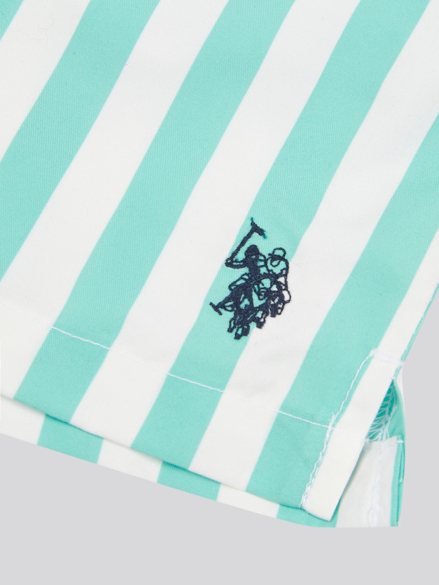 Boys Stripe Swim Short in Pool Blue