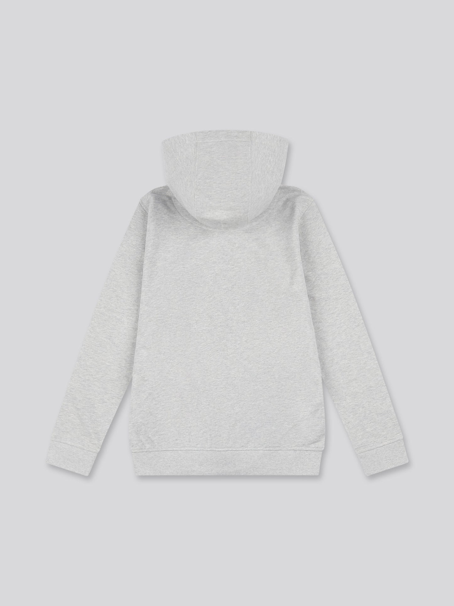 Boys Double Horsemen Zip Hoodie in Mid Grey Marl