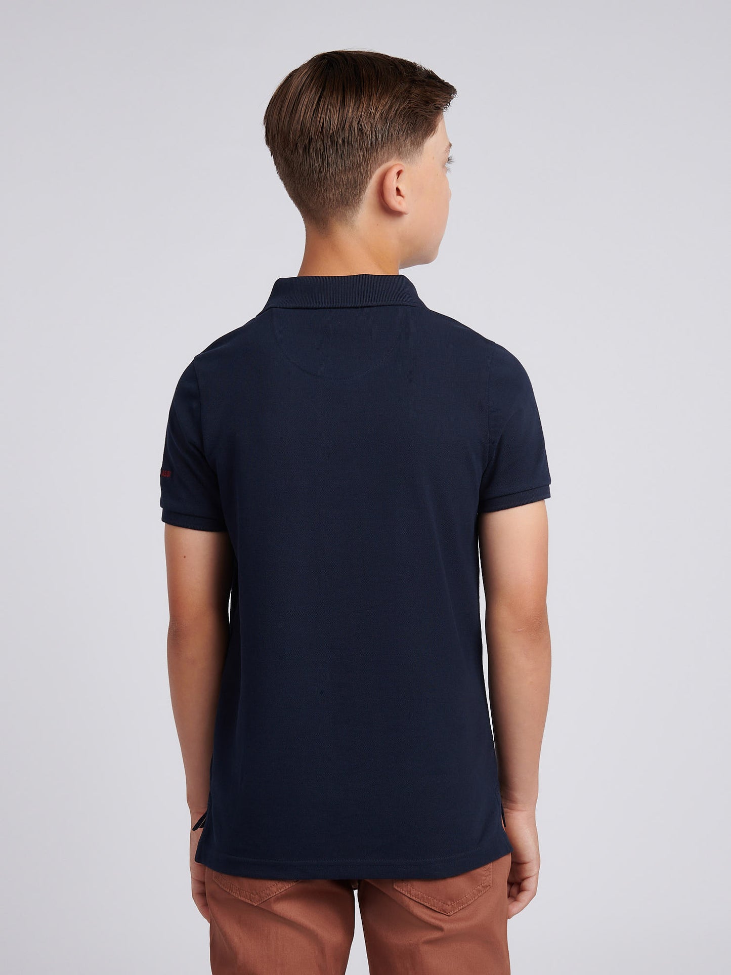 Boys Chuck Polo Shirt in Dark Sapphire Navy
