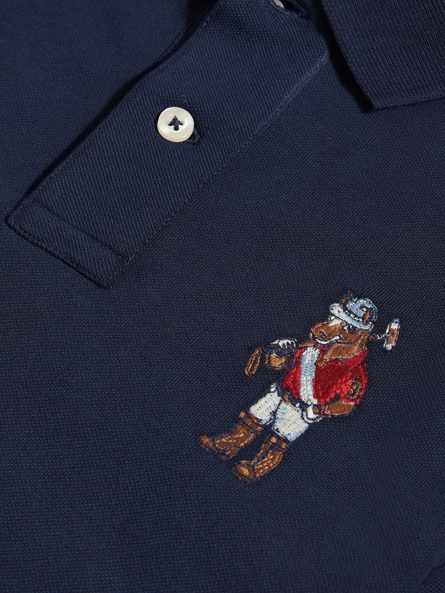 Boys Chuck Polo Shirt in Dark Sapphire Navy