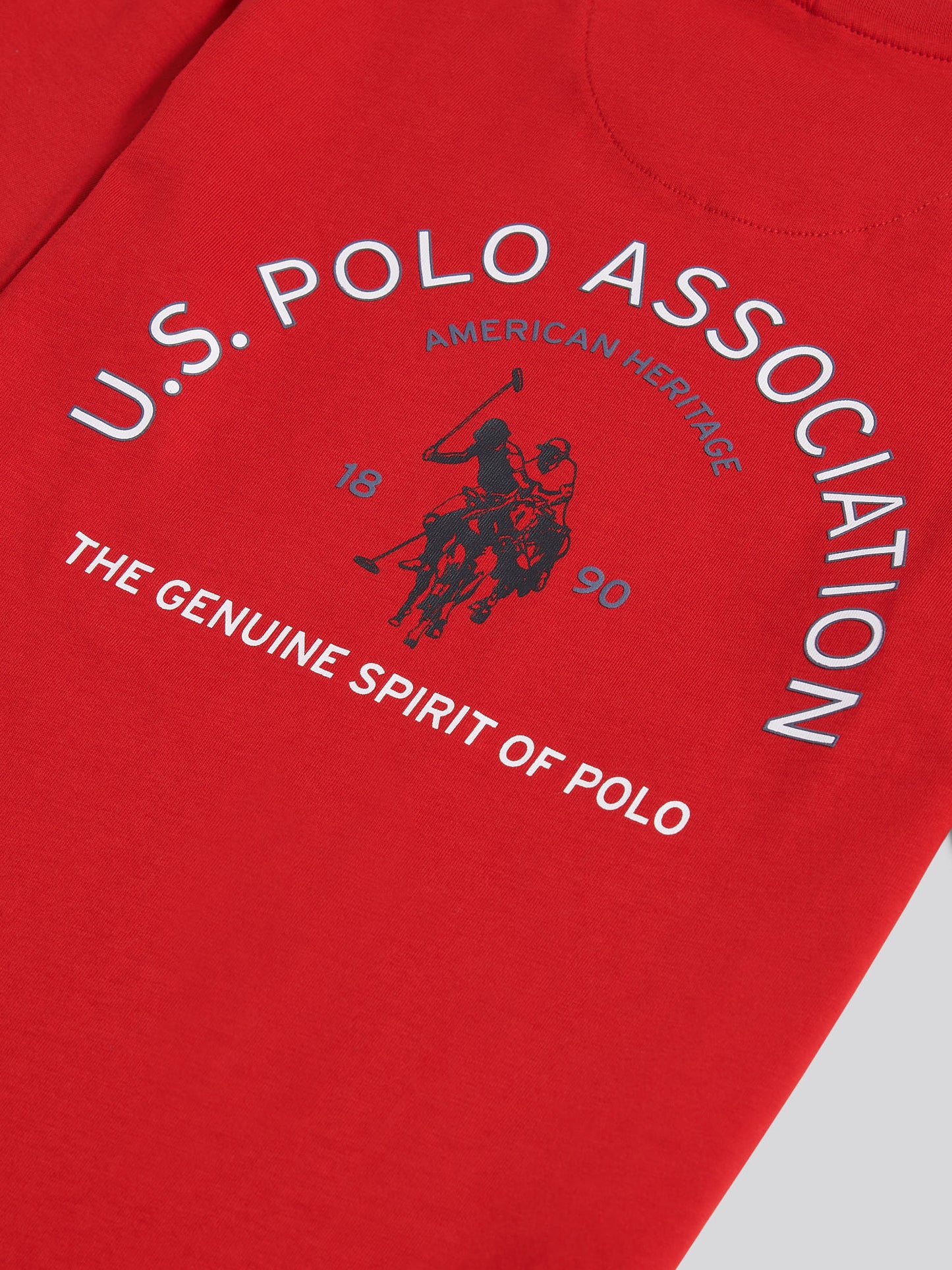 Boys Front Back Print Graphic T-Shirt in Haute Red