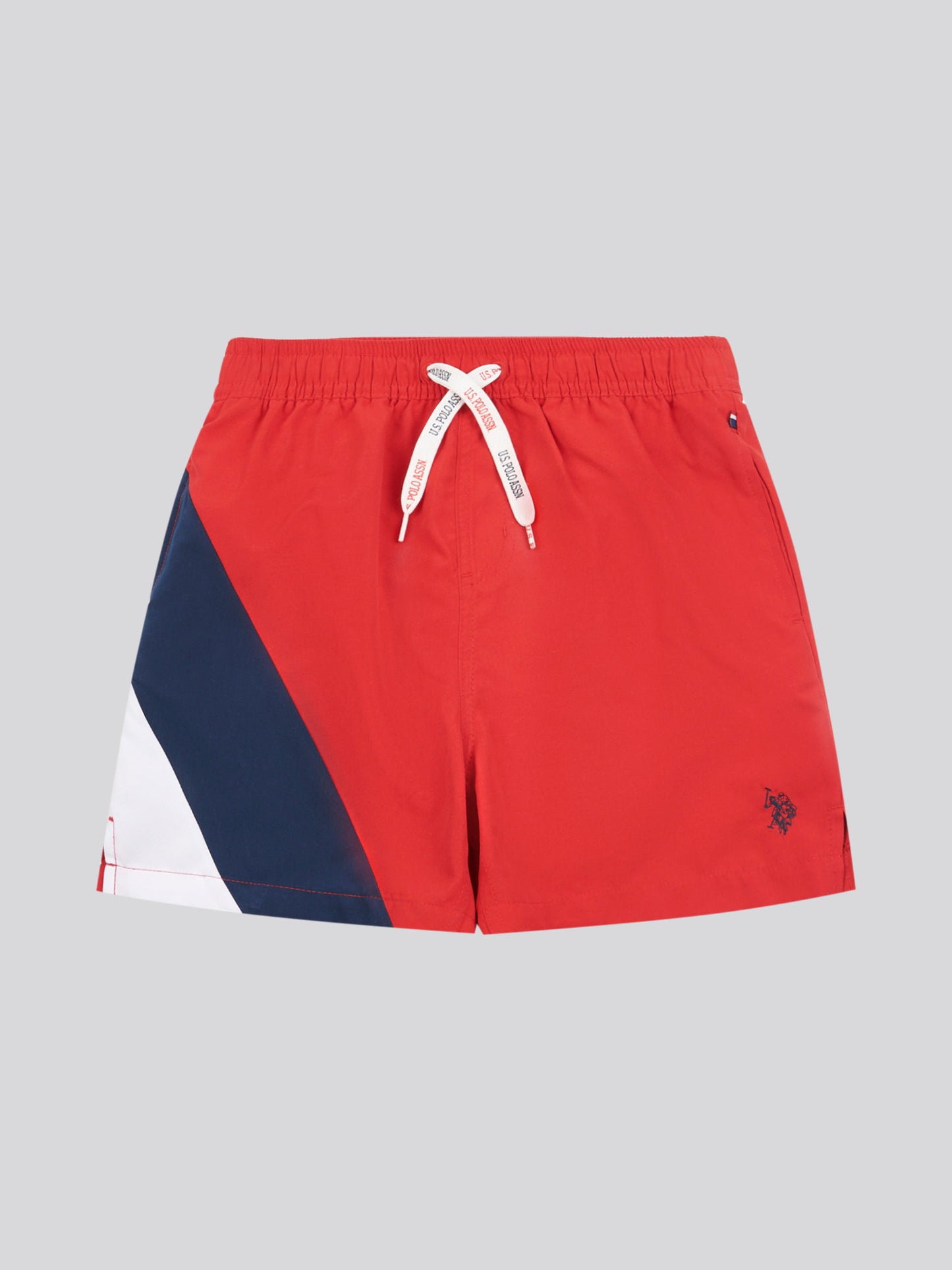 Boys Cut and Sew Swim Short in Navy Blue