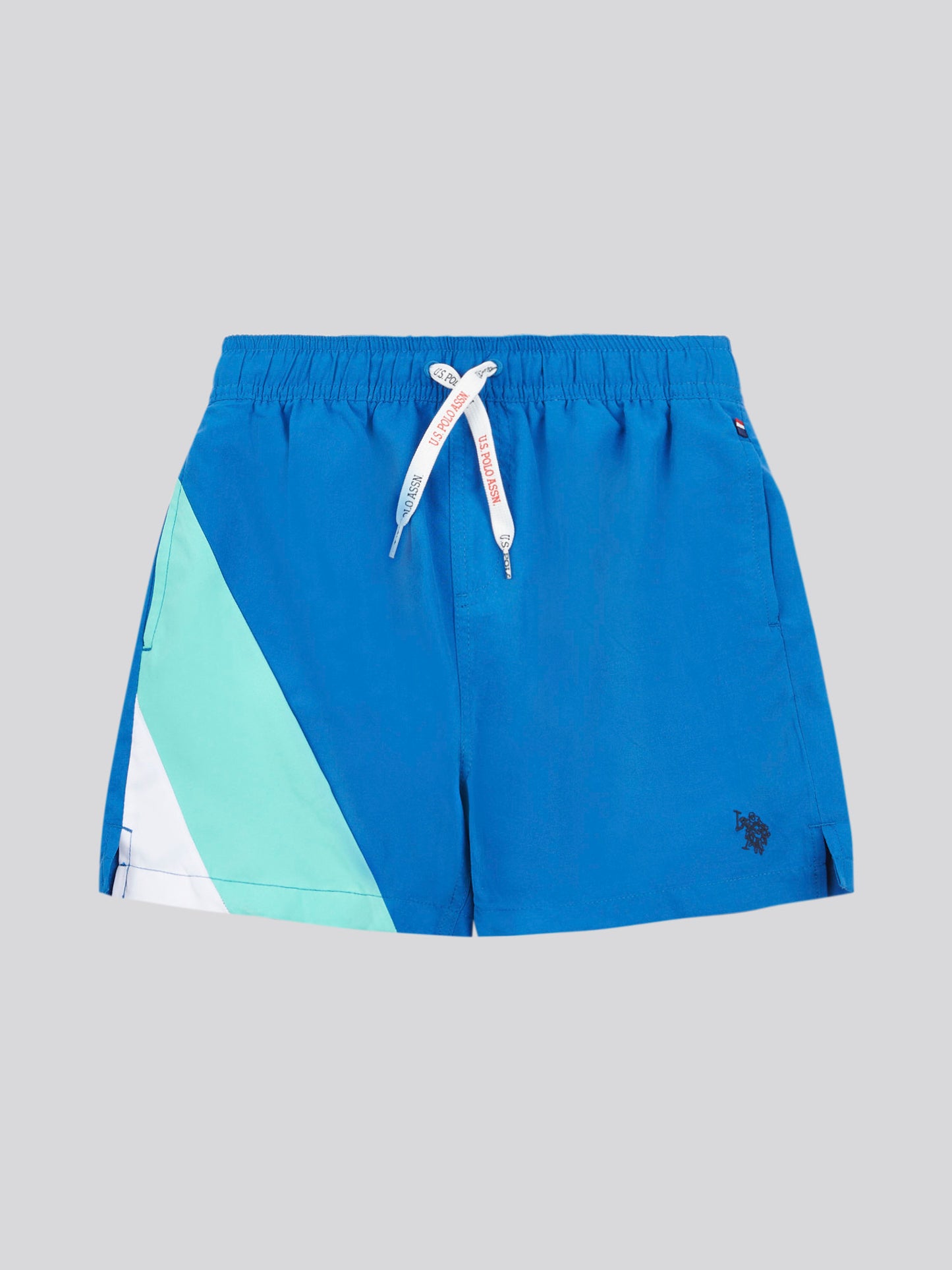 Boys Cut and Sew Swim Short in Galaxy Blue