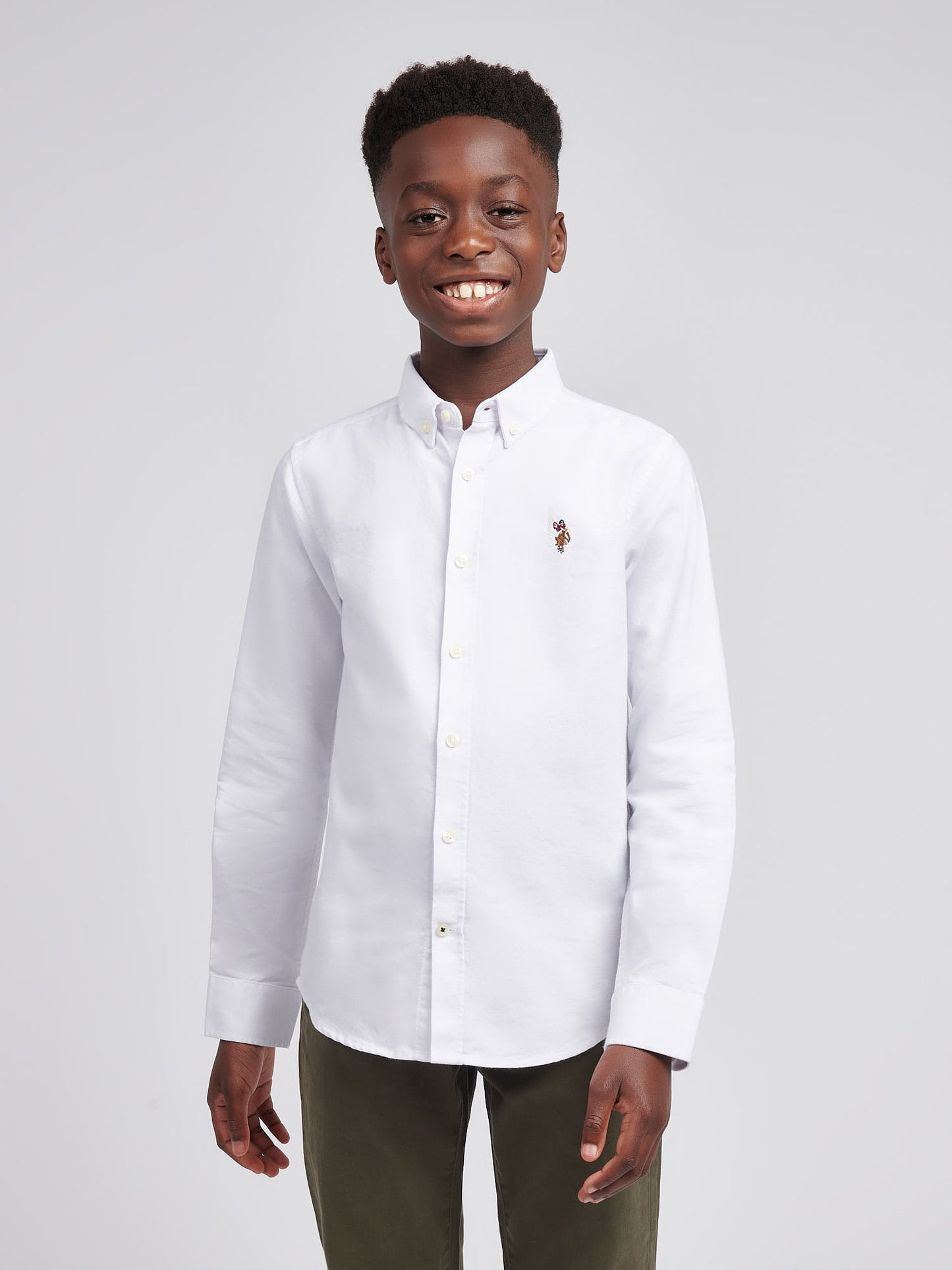 Boys Oxford Shirt in Bright White
