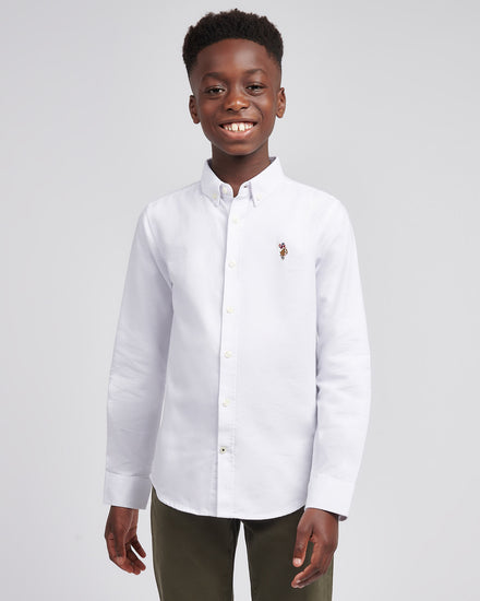 Boys Oxford Shirt in Bright White