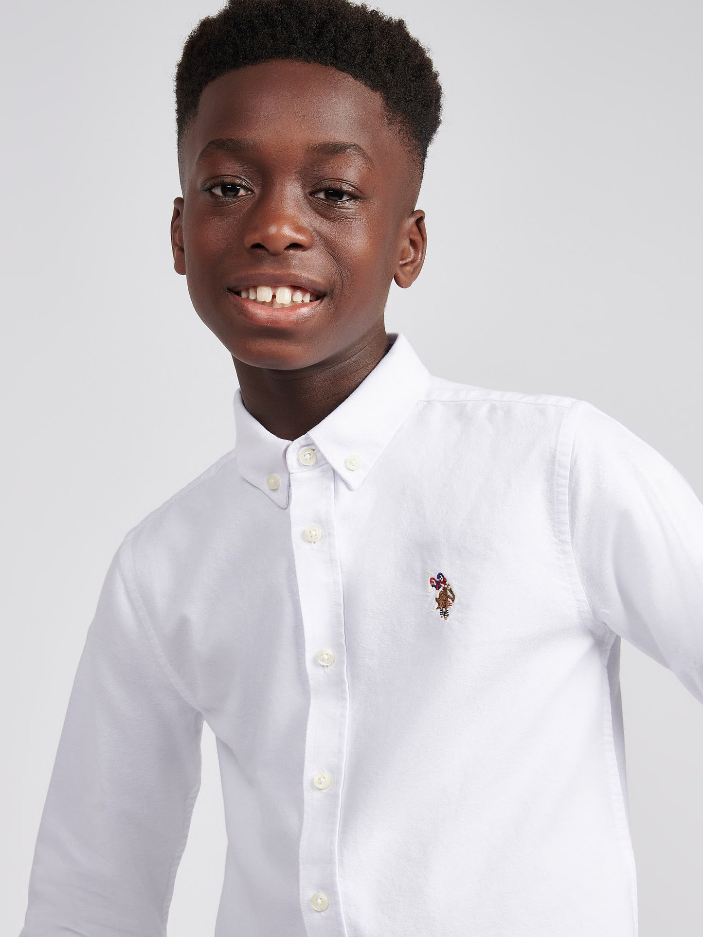 Boys Oxford Shirt in Bright White