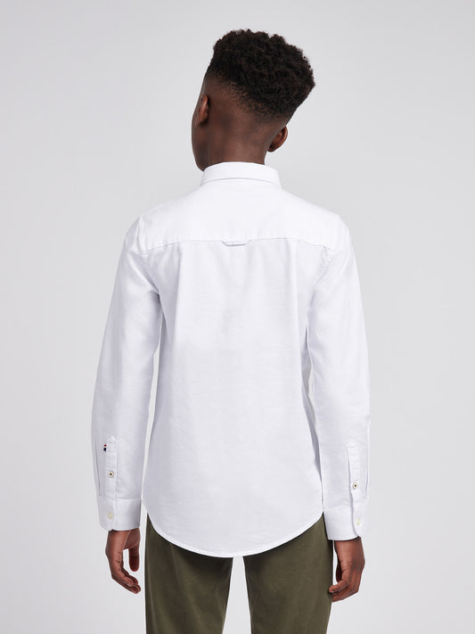 Boys Oxford Shirt in Bright White