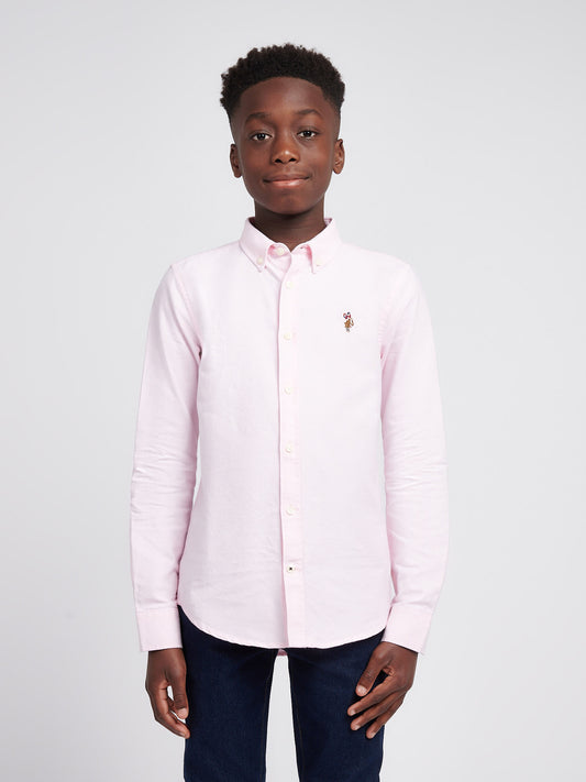 Boys Oxford Shirt in Orchid Pink