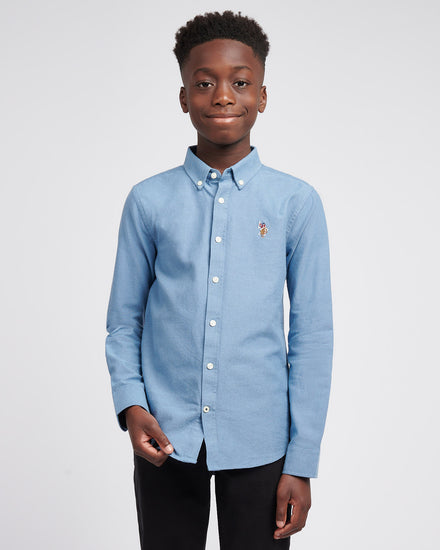 Boys Oxford Shirt in Vintage Indigo