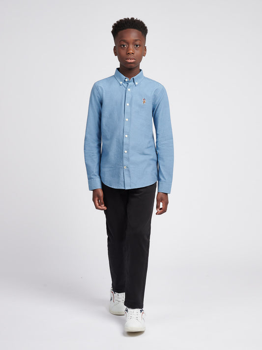 Boys Oxford Shirt in Vintage Indigo