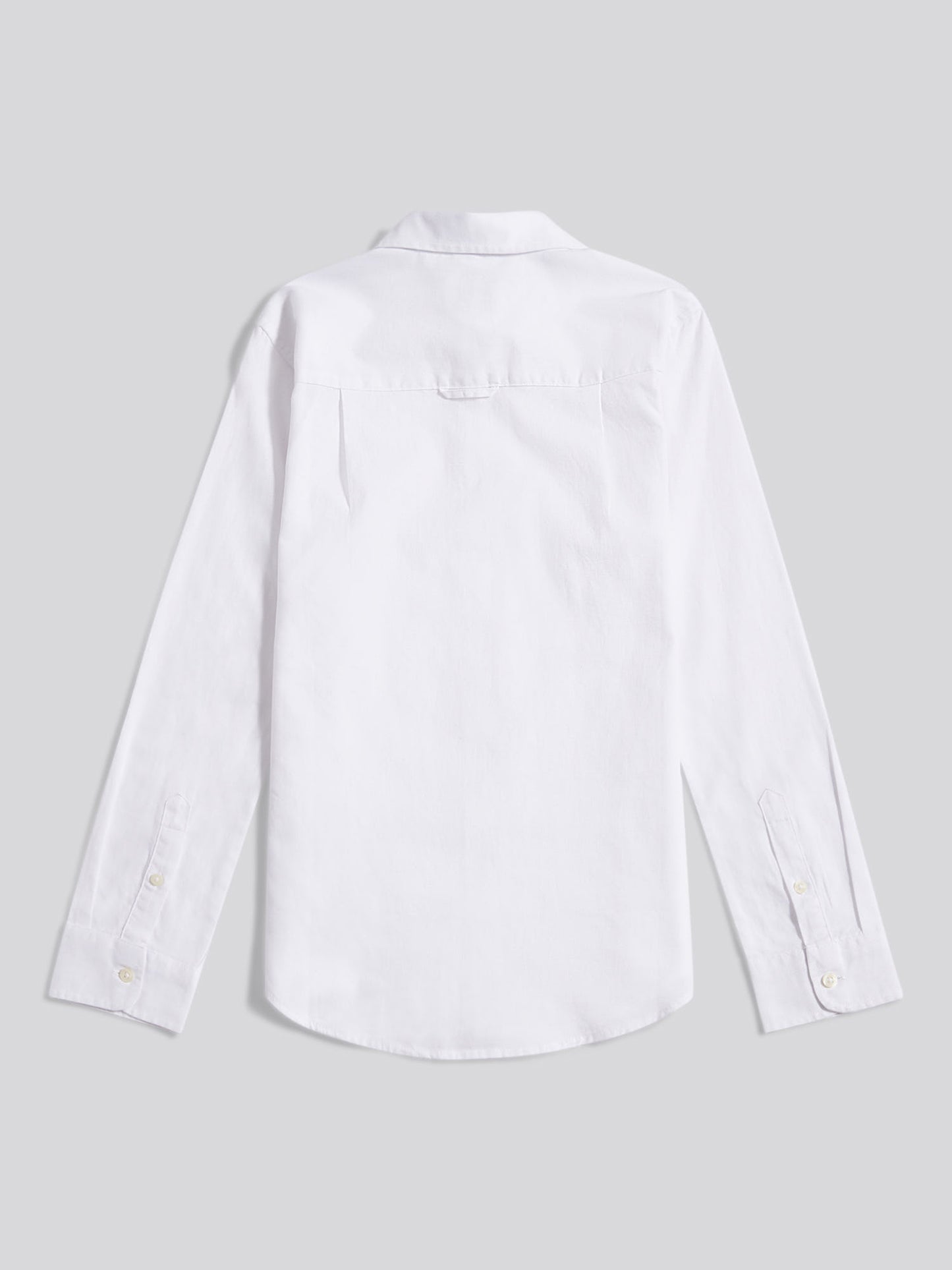 Boys Linen Blend Shirt Bright White / Harbour Mist