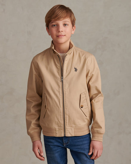 Boys Cotton Twill Harrington Jacket Cornstalk
