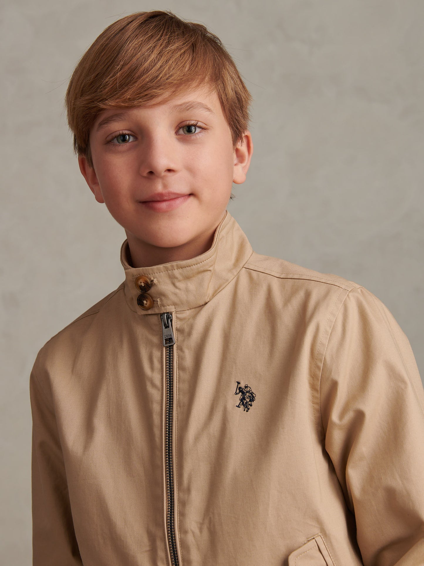 Boys Cotton Twill Harrington Jacket Cornstalk
