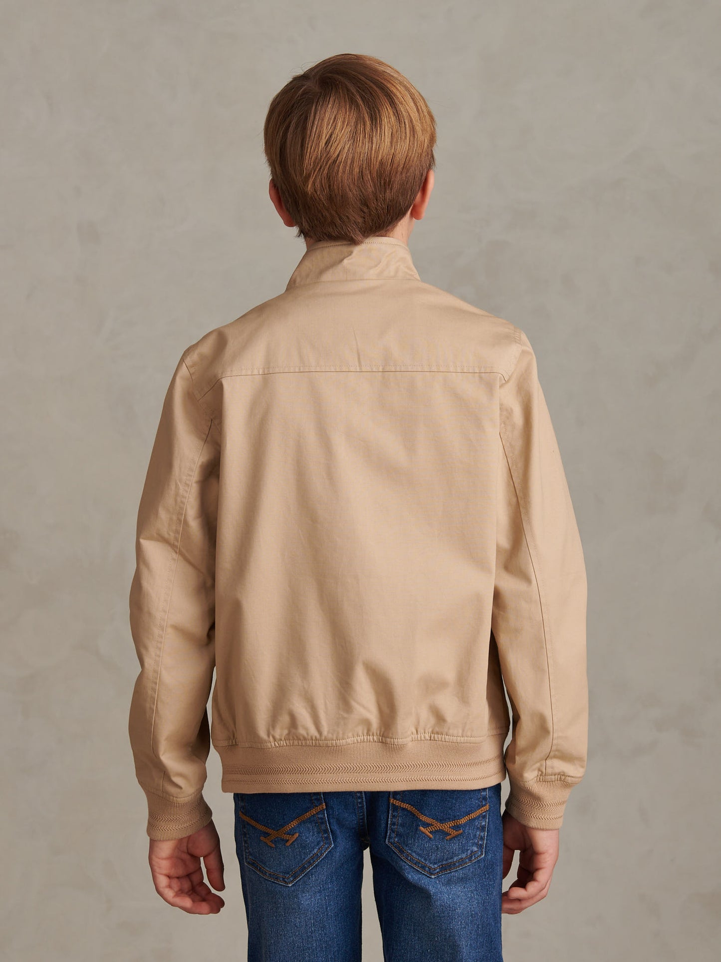Boys Cotton Twill Harrington Jacket Cornstalk