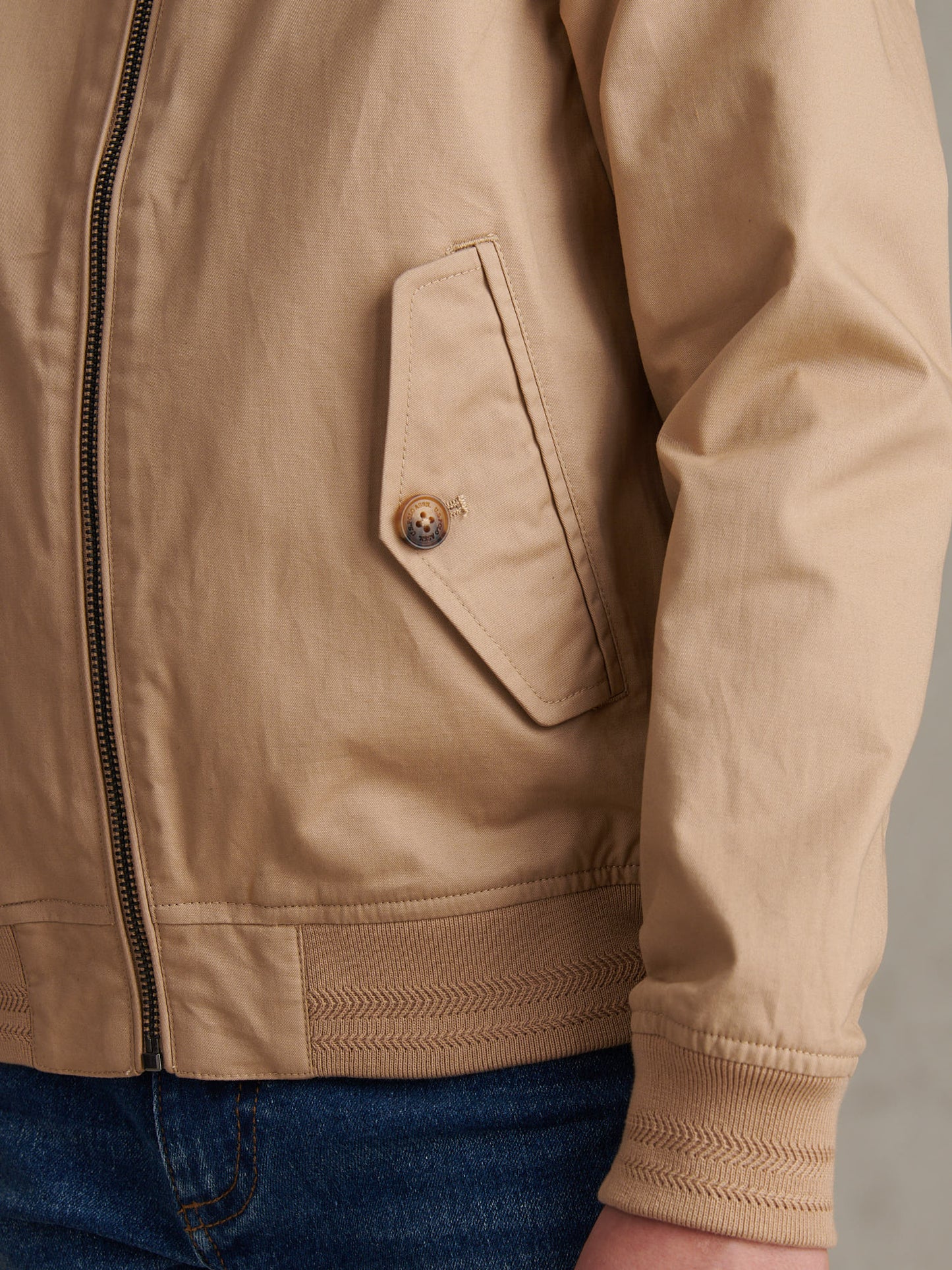 Boys Cotton Twill Harrington Jacket Cornstalk