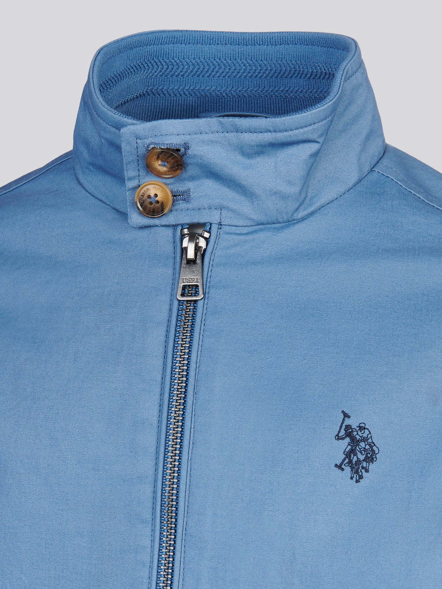 Boys Cotton Twill Harrington Jacket Blue Horizon