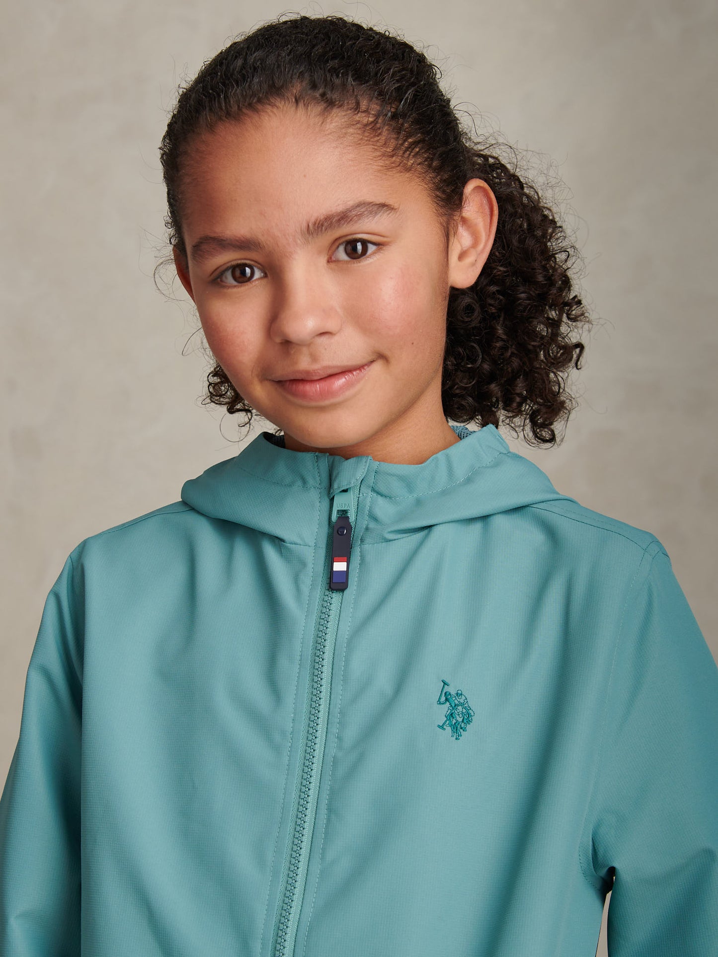 Boys Mesh Lined Hooded Windbreaker Arctic