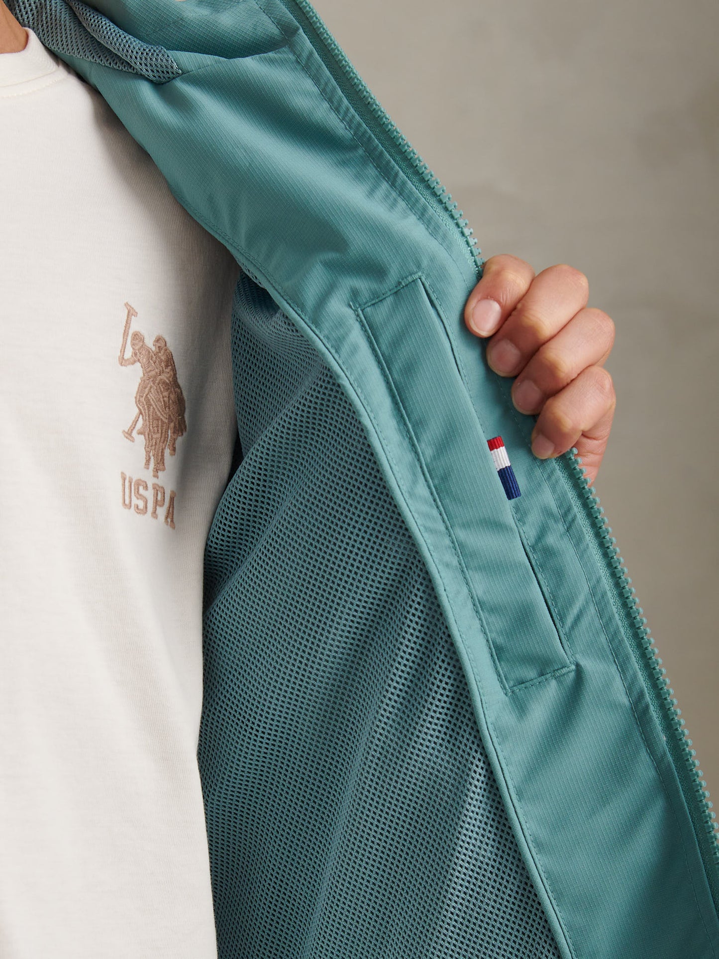 Boys Mesh Lined Hooded Windbreaker Arctic