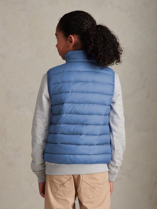 Boys Lightweight Quilted Gilet Blue Horizon