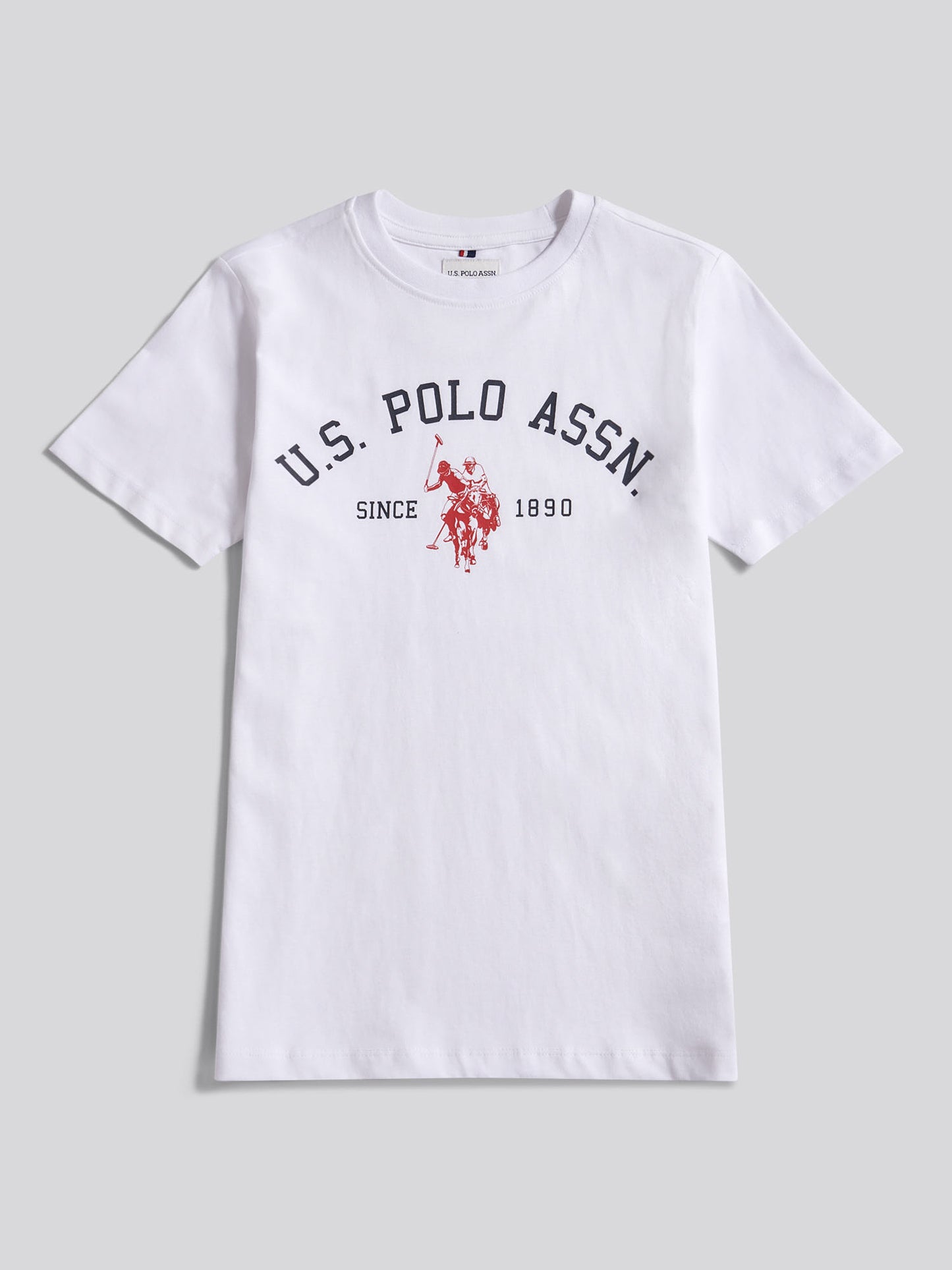 Boys Signature Arch Print T-Shirt in Bright White