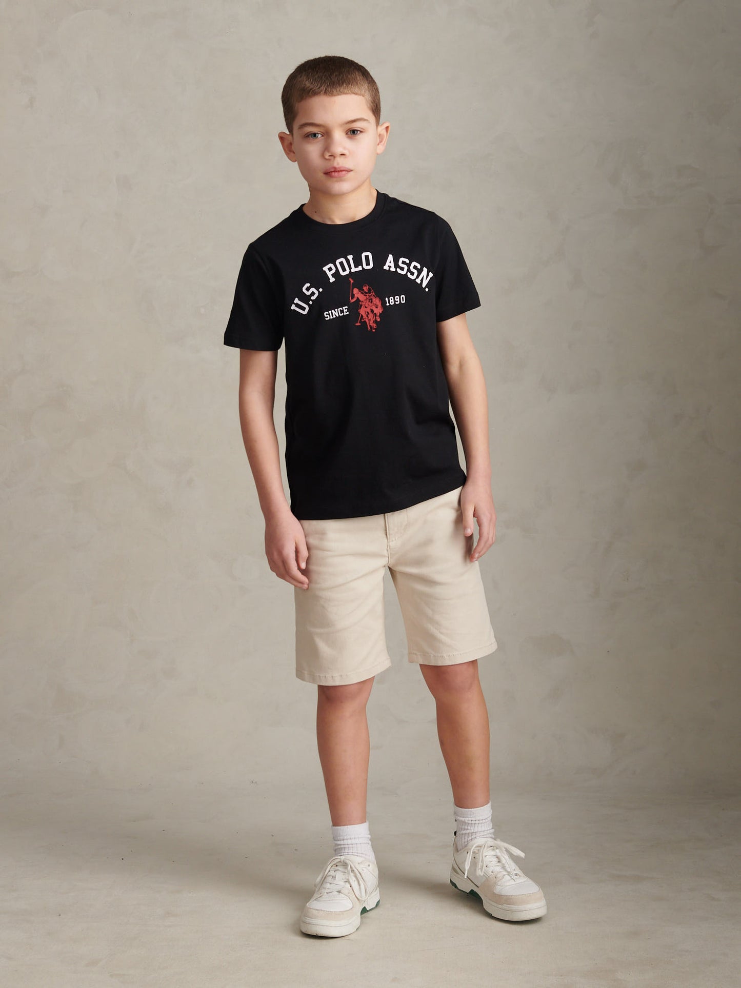Boys Signature Arch Print T-Shirt Black