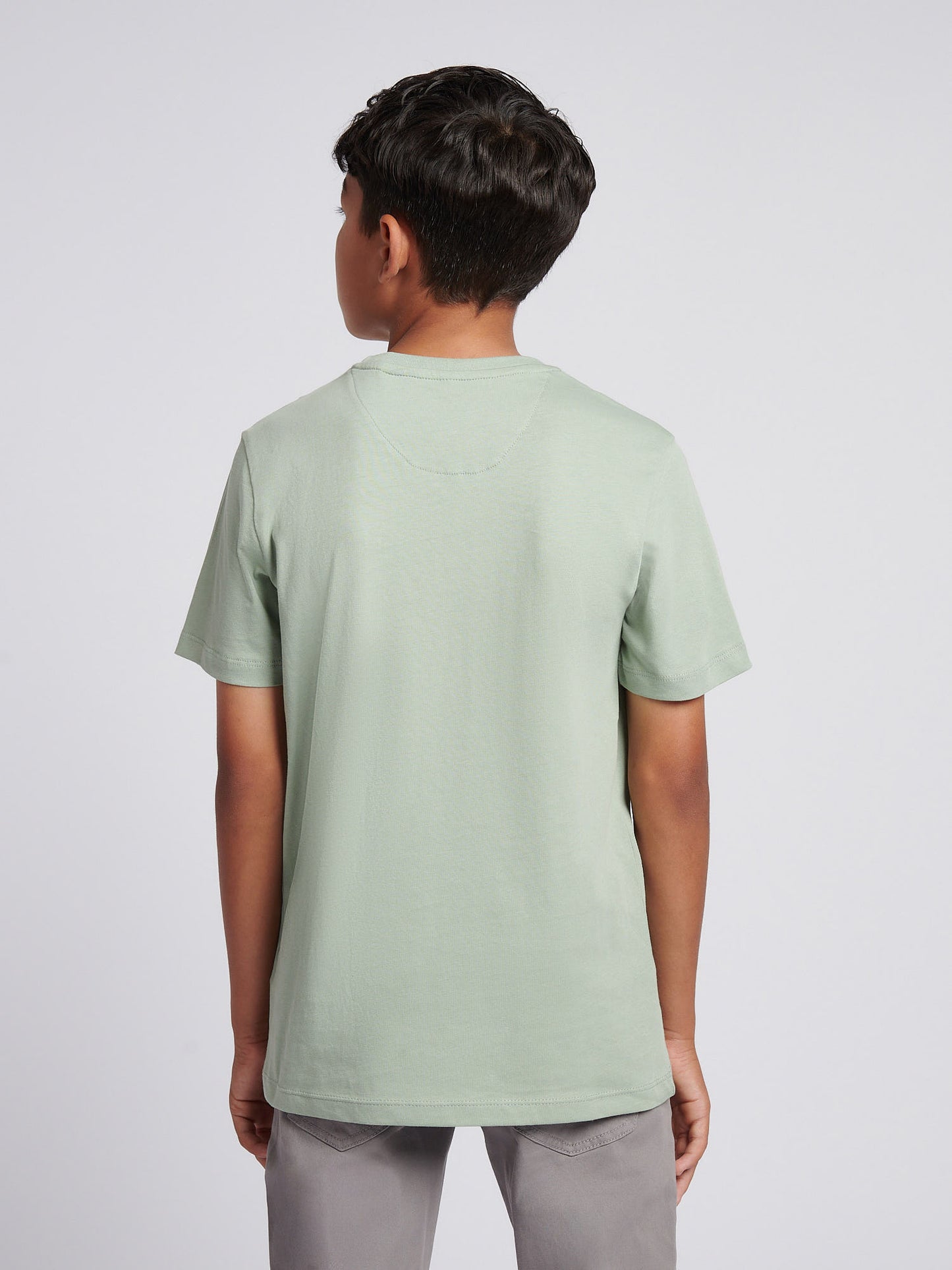 Boys Signature Arch Print T-Shirt in Iceberg Green